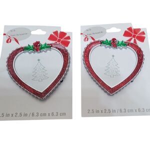 Metal heart photograph ornaments